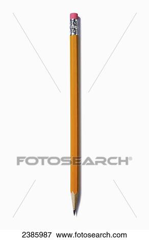 Sharpened pencil on a white background View Large Photo Image Stock Photo - Sharpened pencil on a white background. Fotosearch