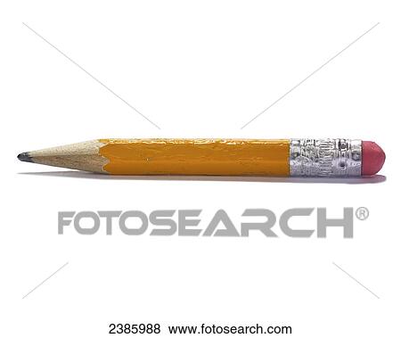 Short sharpened pencil on a white background View Large Photo Image Stock Photo - Short sharpened pencil on a white background. Fotosearch