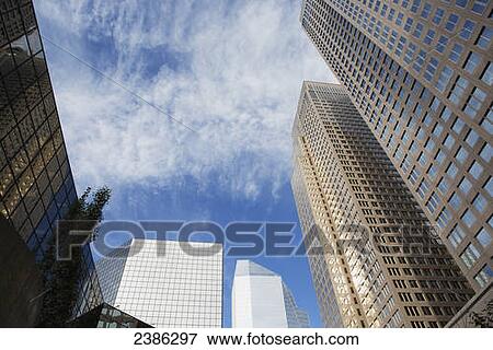 Stock Photo - Skyscrapers stretching to the sky; Calgary, Alberta, Canada. Fotosearch