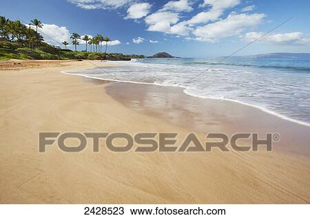 Soft water on Poolenalena Beach; Makena, Maui, Hawaii, United States of America View Large Photo Image Stock Image - Soft water on Poolenalena Beach; Makena, Maui, Hawaii, United States of America. Fotosearch
