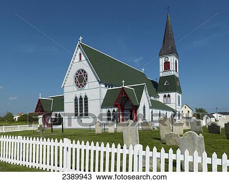 Stock Image - St. Paul's Anglican Church; Trinity, Newfoundland and Labrador, Canada. Fotosearch