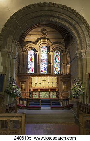 Stained glass window at the alter of a church; Helmsley, North Yorkshire, England View Large Photo Image Stock Photography - Stained glass window at the alter of a church; Helmsley, North Yorkshire, England. Fotosearch
