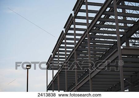Stock Photo - Steel building under construction; Edmonton, Alberta, Canada. Fotosearch