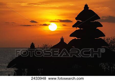 Stock Photo - Tanah Lot Temple at sunset, Bali, Indonesia. Fotosearch