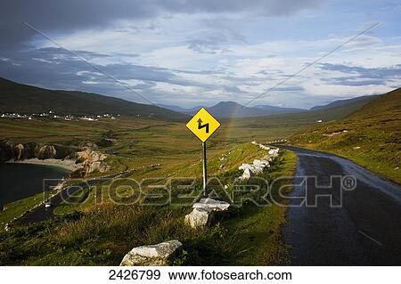 The Atlantic Drive on Achill Island; County Mayo, Ireland View Large Photo Image Stock Photo - The Atlantic Drive on Achill Island; County Mayo, Ireland. Fotosearch