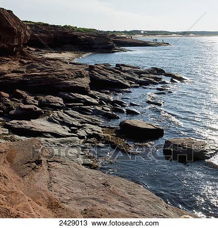 Stock Image - The coastline of the Atlantic ocean; Prince Edward Island, Canada. Fotosearch