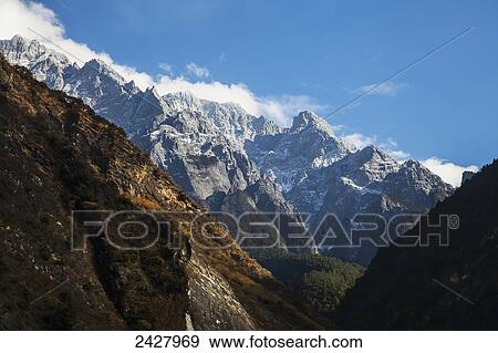 Tiger Leaping Gorge, the deepest river canyon; Yunnon Province, China View Large Photo Image Stock Photo - Tiger Leaping Gorge, the deepest river canyon; Yunnon Province, China. Fotosearch