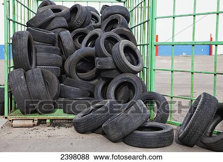 Tires for recycling; Edmonton, Alberta, Canada View Large Photo Image Stock Photo - Tires for recycling; Edmonton, Alberta, Canada. Fotosearch