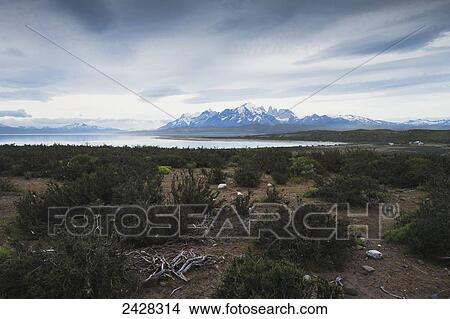 Torres del Paine National Park; Chile View Large Photo Image Picture - Torres del Paine National Park; Chile. Fotosearch