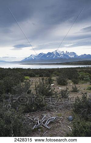 Torres del Paine National Park; Chile View Large Photo Image Stock Photography - Torres del Paine National Park; Chile. Fotosearch