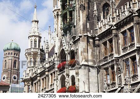 Stock Photography - Town Hall; Munich, Bayern, Germany. Fotosearch