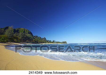 Stock Photo - Tunnels beach; Kauai, Hawaii, United States of America. Fotosearch