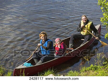 Two women and young girl in canoe on the shore of Byers lake in Byers lake campground, Denali State Park; Alaska, United States of America View Large Photo Image Stock Photo - Two women and young girl in canoe on the shore of Byers lake in Byers lake campground, Denali State Park; Alaska, United States of America. Fotosearch