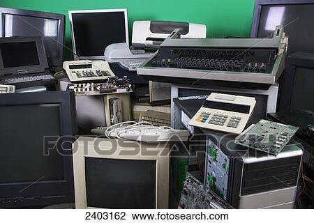 Used computers, printers and office equipment for recycling; Edmonton, Alberta, Canada View Large Photo Image Stock Image - Used computers, printers and office equipment for recycling; Edmonton, Alberta, Canada. Fotosearch