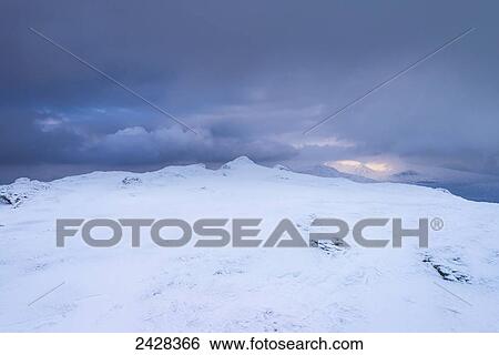 View from near summit of Beinn Dorain in snowy winter conditions, looking towards small patch of sun, near Bridge of Orchy; Argyll and Bute, Scotland View Large Photo Image Stock Photograph - View from near summit of Beinn Dorain in snowy winter conditions, looking towards small patch of sun, near Bridge of Orchy; Argyll and Bute, Scotland. Fotosearch