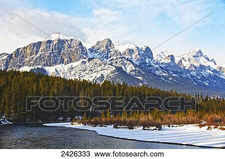 View of Bow River near Canmore; Alberta, Canada View Large Photo Image Stock Image - View of Bow River near Canmore; Alberta, Canada. Fotosearch