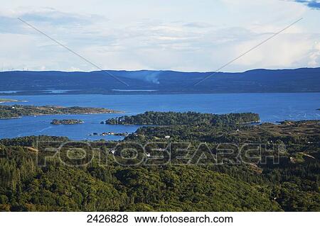 View of the Island with the Italian Gardens from Cahea Pass; Glengarriff, County Cork, Ireland View Large Photo Image Stock Photo - View of the Island with the Italian Gardens from Cahea Pass; Glengarriff, County Cork, Ireland. Fotosearch