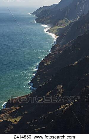 View of the Na Pali coast; Kauai, Hawaii, United States of America View Large Photo Image Stock Image - View of the Na Pali coast; Kauai, Hawaii, United States of America. Fotosearch