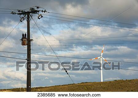Wind energy and electricity lines; El Calafate, Magallanes, Argentina View Large Photo Image Stock Photography - Wind energy and electricity lines; El Calafate, Magallanes, Argentina. Fotosearch