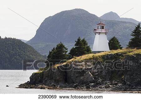 Woody Point Lighthouse in Bonne Bay; Newfoundland and Labrador, Canada View Large Photo Image Stock Photo - Woody Point Lighthouse in Bonne Bay; Newfoundland and Labrador, Canada. Fotosearch