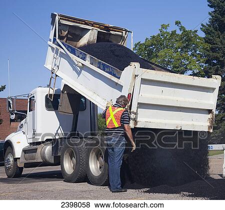 Workman dumping asphalt for pothole repairs; Edmonton, Alberta, Canada View Large Photo Image Stock Photo - Workman dumping asphalt for pothole repairs; Edmonton, Alberta, Canada. Fotosearch