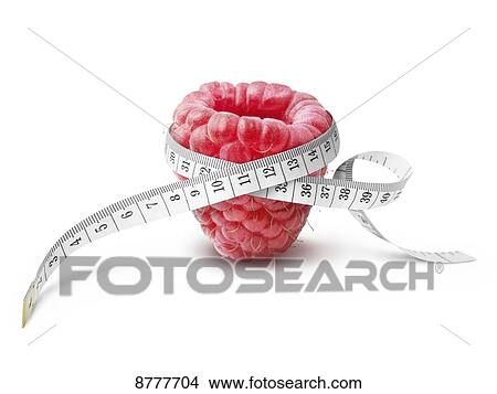 A measuring tape wrapped around a raspberry View Large Photo Image Picture - A measuring tape wrapped around a raspberry. Fotosearch