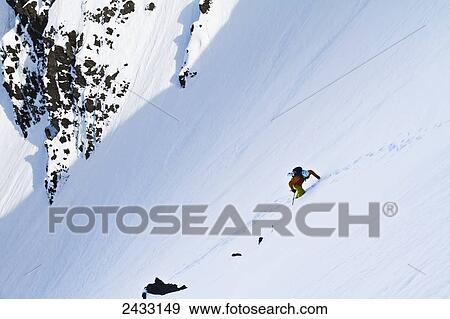 Backcountry ski mountaineering near Eagle River, Western Chugach Mountains, South Central Alaska; Alaska, United States of America View Large Photo Image Stock Photo - Backcountry ski mountaineering near Eagle River, Western Chugach Mountains, South Central Alaska; Alaska, United States of America. Fotosearch