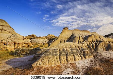 Stock Photo - Badlands landscape, Dinosaur Provincial Park; Alberta, Canada. Fotosearch