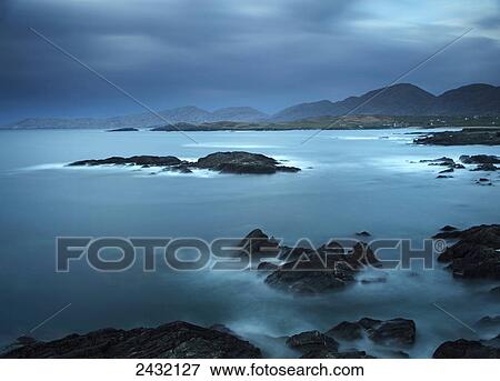 Stock Photo - Ballydonegan bay on the Beara peninsula in West Cork on the Wild Atlantic Way coastal route; County Cork, Ireland. Fotosearch