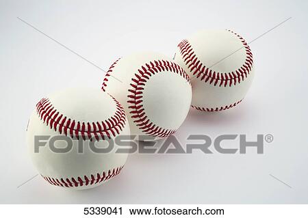 Stock Image - Baseballs; Waterloo, Quebec, Canada. Fotosearch