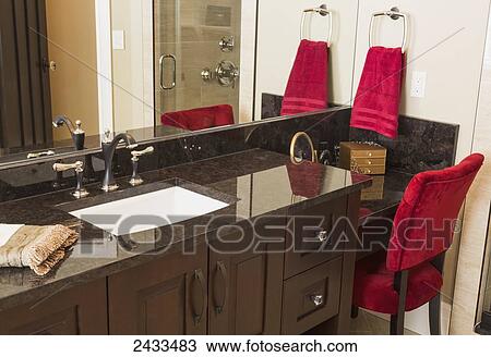 Bathroom in luxurious custom built estate home; Edmonton, Alberta, Canada View Large Photo Image Stock Image - Bathroom in luxurious custom built estate home; Edmonton, Alberta, Canada. Fotosearch