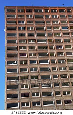 Stock Image - Building being demolished, Kilburn; London, England. Fotosearch