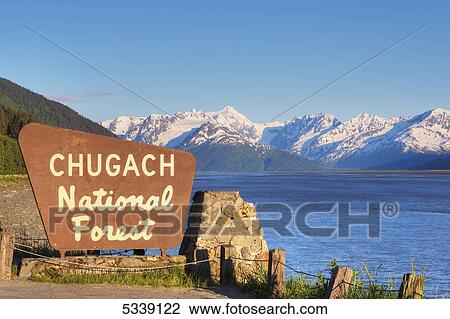 Chugach National Forest sign along Turnagain Arm and the Seward Highway, Southcentral Alaska; Alaska, United States of America View Large Photo Image Stock Image - Chugach National Forest sign along Turnagain Arm and the Seward Highway, Southcentral Alaska; Alaska, United States of America. Fotosearch