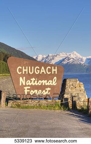 Chugach National Forest sign along Turnagain Arm and the Seward Highway, Southcentral Alaska; Alaska, United States of America View Large Photo Image Stock Image - Chugach National Forest sign along Turnagain Arm and the Seward Highway, Southcentral Alaska; Alaska, United States of America. Fotosearch