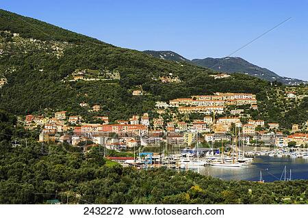 City on a hillside and harbour; Le Grazie, Liguria, Italy View Large Photo Image Stock Image - City on a hillside and harbour; Le Grazie, Liguria, Italy. Fotosearch