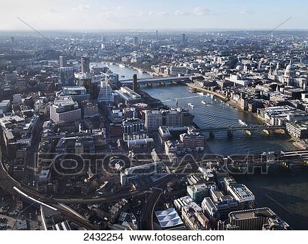 Cityscape of London and the River Thames; London, England View Large Photo Image Picture - Cityscape of London and the River Thames; London, England. Fotosearch