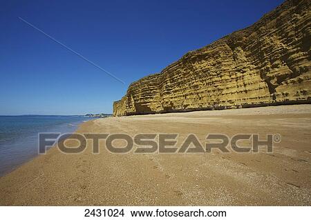 Picture - Cliffs along the beach; Dorset, England. Fotosearch