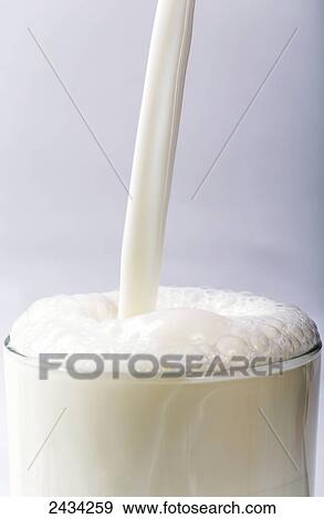 Close up of milk being poured into glass with bubbles on white background; Calgary, Alberta, Canada View Large Photo Image Stock Photo - Close up of milk being poured into glass with bubbles on white background; Calgary, Alberta, Canada. Fotosearch