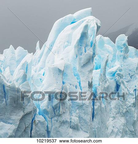 Stock Photo - Close up of Moreno Glacier, Los Glaciares National Park; Santa Cruz province, Argentina. Fotosearch
