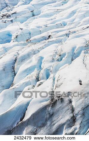 Stock Photo - Close up of Shoup glacier, Shoup Bay State Marine Park, Prince William Sound; Valdez, Alaska, United States of America. Fotosearch