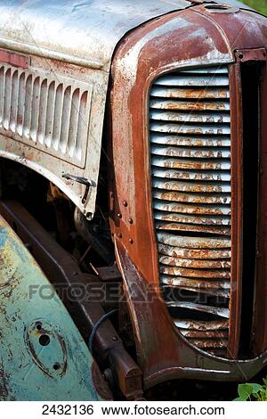 Stock Photograph - Detail of a radiator bonnet; Yukon, Canada. Fotosearch