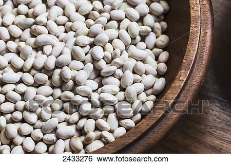 Stock Photograph - Dried, heirloom 'Badaluca' beans; Toronto, Ontario, Canada. Fotosearch
