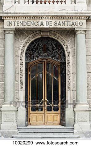 Entrance to the Intendencia de Santiago; Santiago, Santiago Metropolitan Region, Chile View Large Photo Image Stock Photo - Entrance to the Intendencia de Santiago; Santiago, Santiago Metropolitan Region, Chile. Fotosearch