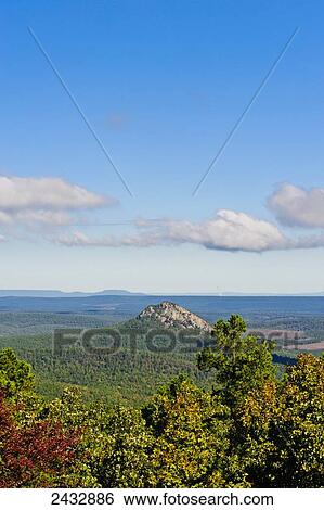 Stock Photograph - Forked mountain from the South, Ouachita National Forest; Arkansas, United States of America. Fotosearch