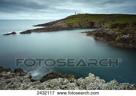 Stock Photo - Galley Head Lighthouse in West Cork on the Wild Atlantic Way coastal route; County Cork, Ireland. Fotosearch
