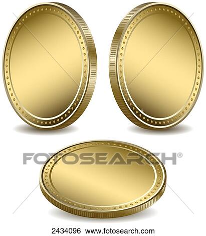 gold blank coins stock images 2434096
