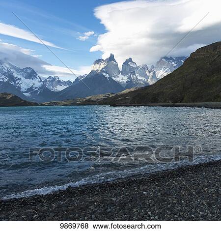 Grey Lake, Torres del Paine National Park; Torres del Paine, Magallanes and Antartica Chilena Region, Chile View Large Photo Image Stock Photo - Grey Lake, Torres del Paine National Park; Torres del Paine, Magallanes and Antartica Chilena Region, Chile. Fotosearch