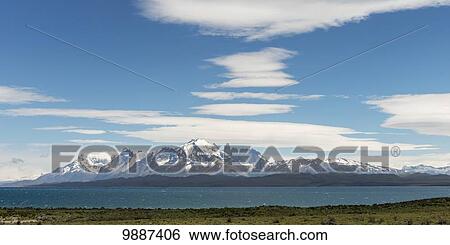 Stock Photograph - Lake Sarmiento, Torres del Paine National Park; Torres del Paine, Magallanes and Antartica Chilena Region, Chile. Fotosearch