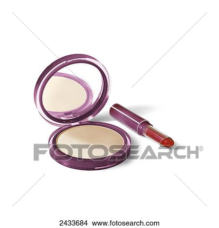 Lipstick and make up compact View Large Photo Image Picture - Lipstick and make up compact. Fotosearch