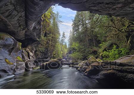Stock Photo - Little Huson Caves, near Woss; British Columbia, Canada. Fotosearch